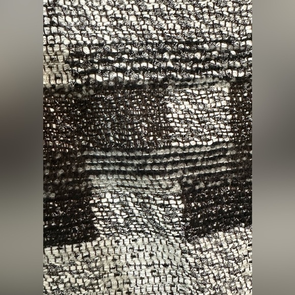 NWT Oscar de la Renta Grey Checkered Tweed Wool Blend Skirt Pockets Silk Lined 8 - Picture 7 of 14